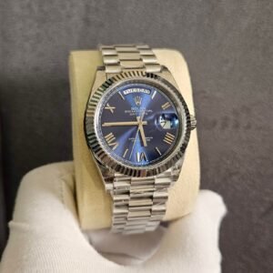 Rolex Day-Date 40 White Gold -Blue Dial - copywatchesdubai.com